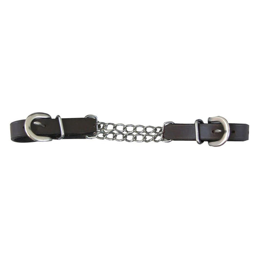 Tory Leather Curb Straps with Double Chains