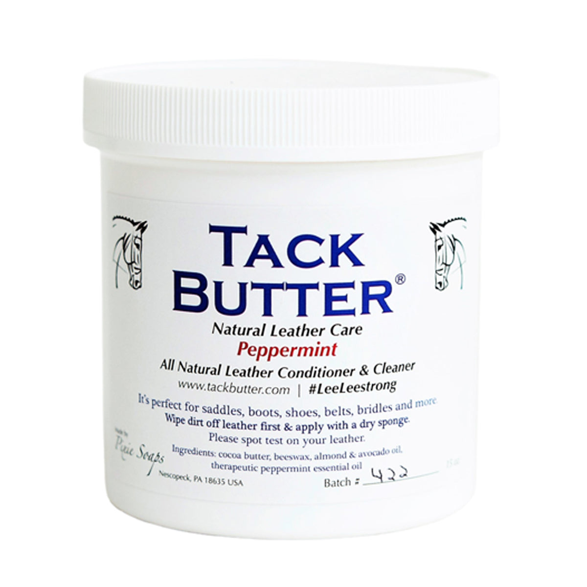 Tack Butter Natural Leather Conditioner & Cleaner in Peppermint