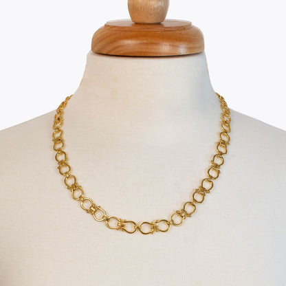 Urban Equestrian  Chapelle - Horseshoe Link Earring in Gold