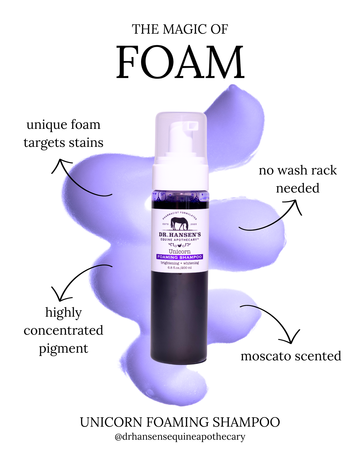 Dr. Hansen's Equine Apothecary Unicorn Foaming Shampoo