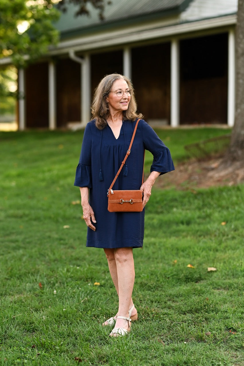 Tucker Tweed  Wellington Wristlet Sorrel Suede Edition