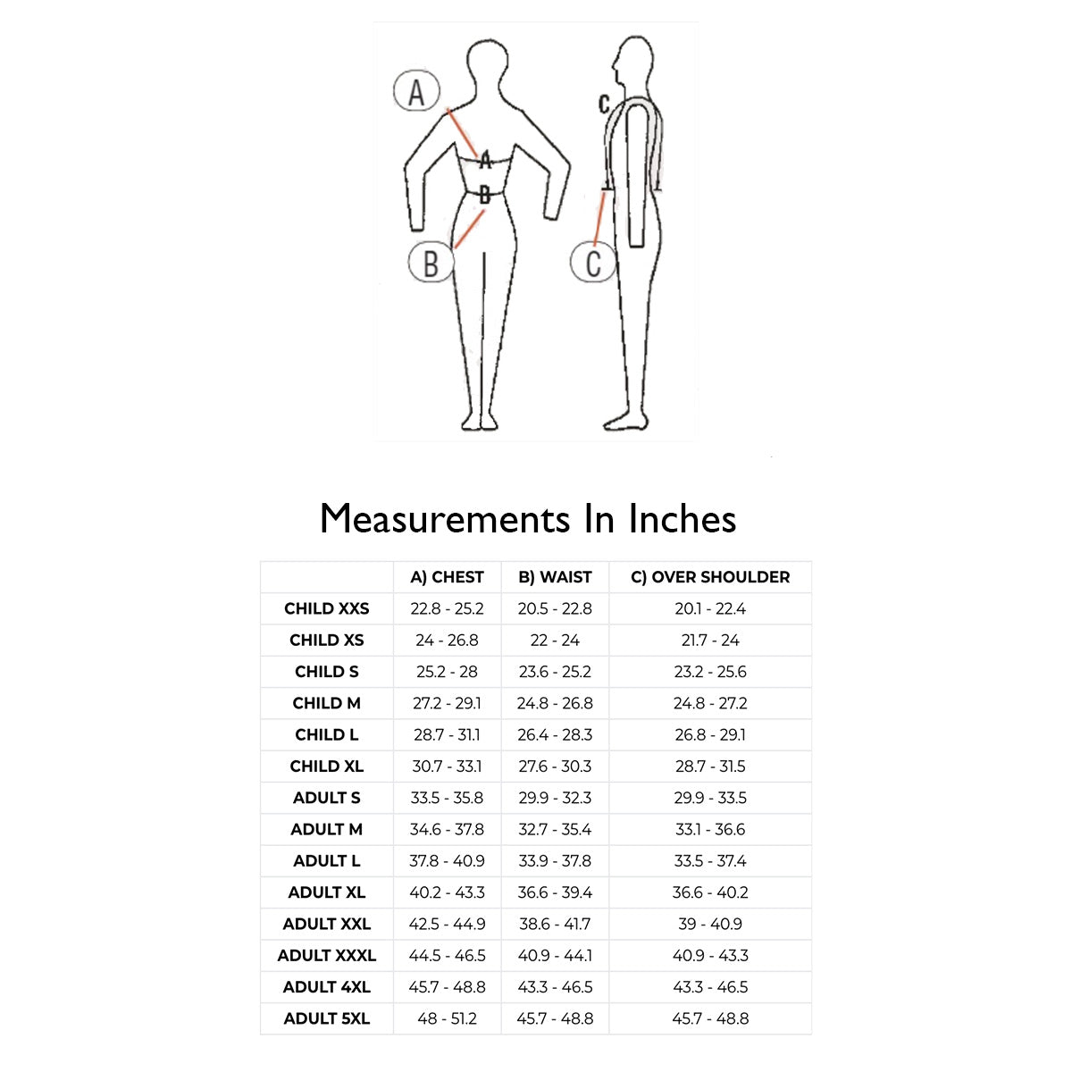 Usg Body Protector Size Guide at Cynthia Connor blog
