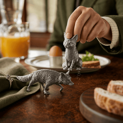 Vagabond House - Pewter Foxes Salt & Pepper Set