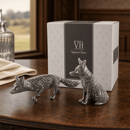 Vagabond House - Pewter Foxes Salt & Pepper Set