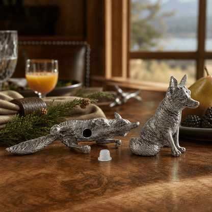 Vagabond House - Pewter Foxes Salt & Pepper Set