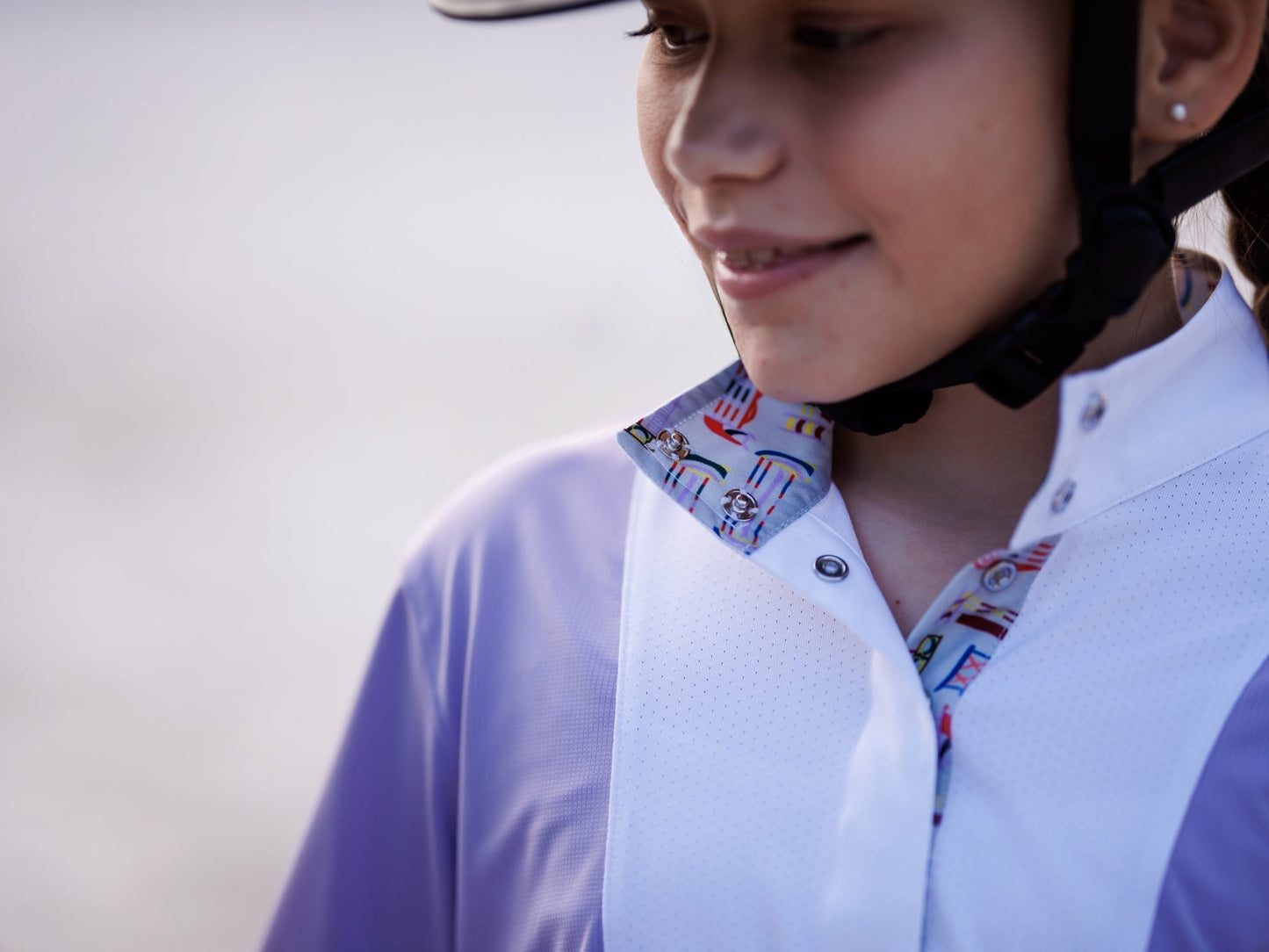 Essex Classics Girls "Luna II" Lavender with Jumper Classic Short Sleeve Performance Show Shirt