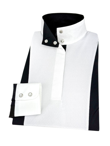 Essex Classics  Ladies "Luna II" Black Self-Trim Long Sleeve Performance Show Shirt