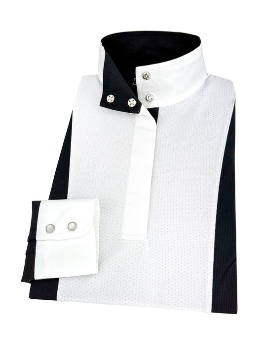 Essex Classics  Ladies "Luna II" Black Self-Trim Long Sleeve Performance Show Shirt