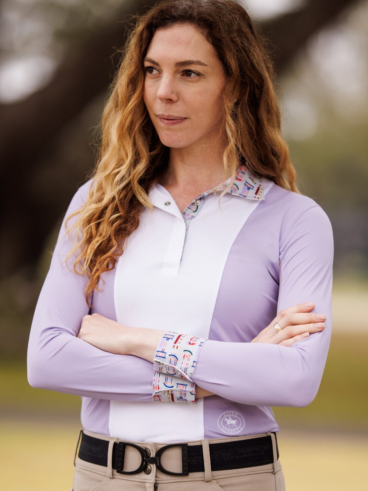 Essex Classics  Ladies "Luna II" Lavender with Jumper Classic Long Sleeve Performance Show Shirt