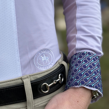 Essex Classics  Girls "Luna II" Lilac Long Sleeve Performance Show Shirt with Bits Trim