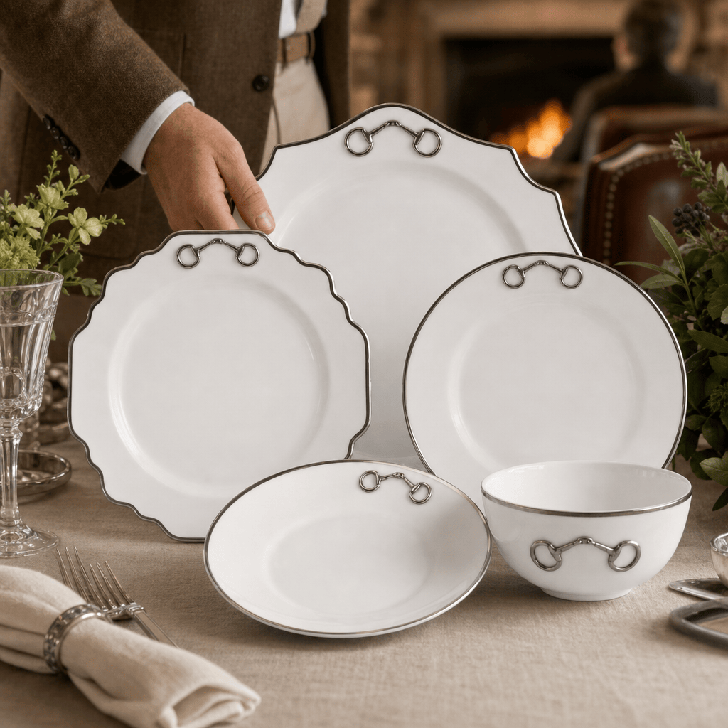 Vagabond House - Bone China Pewter Bit Dinnerware