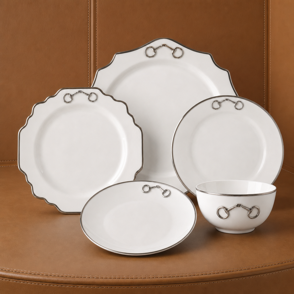 Vagabond House - Bone China Pewter Bit Dinnerware
