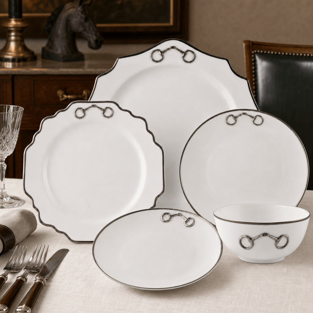Vagabond House - Bone China Pewter Bit Dinnerware