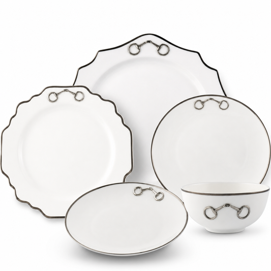 Vagabond House - Bone China Pewter Bit Dinnerware