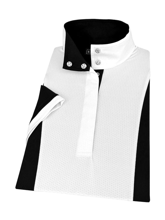 Essex Classics  Ladies "Luna II" Black Self-Trim Short Sleeve Performance Show Shirt