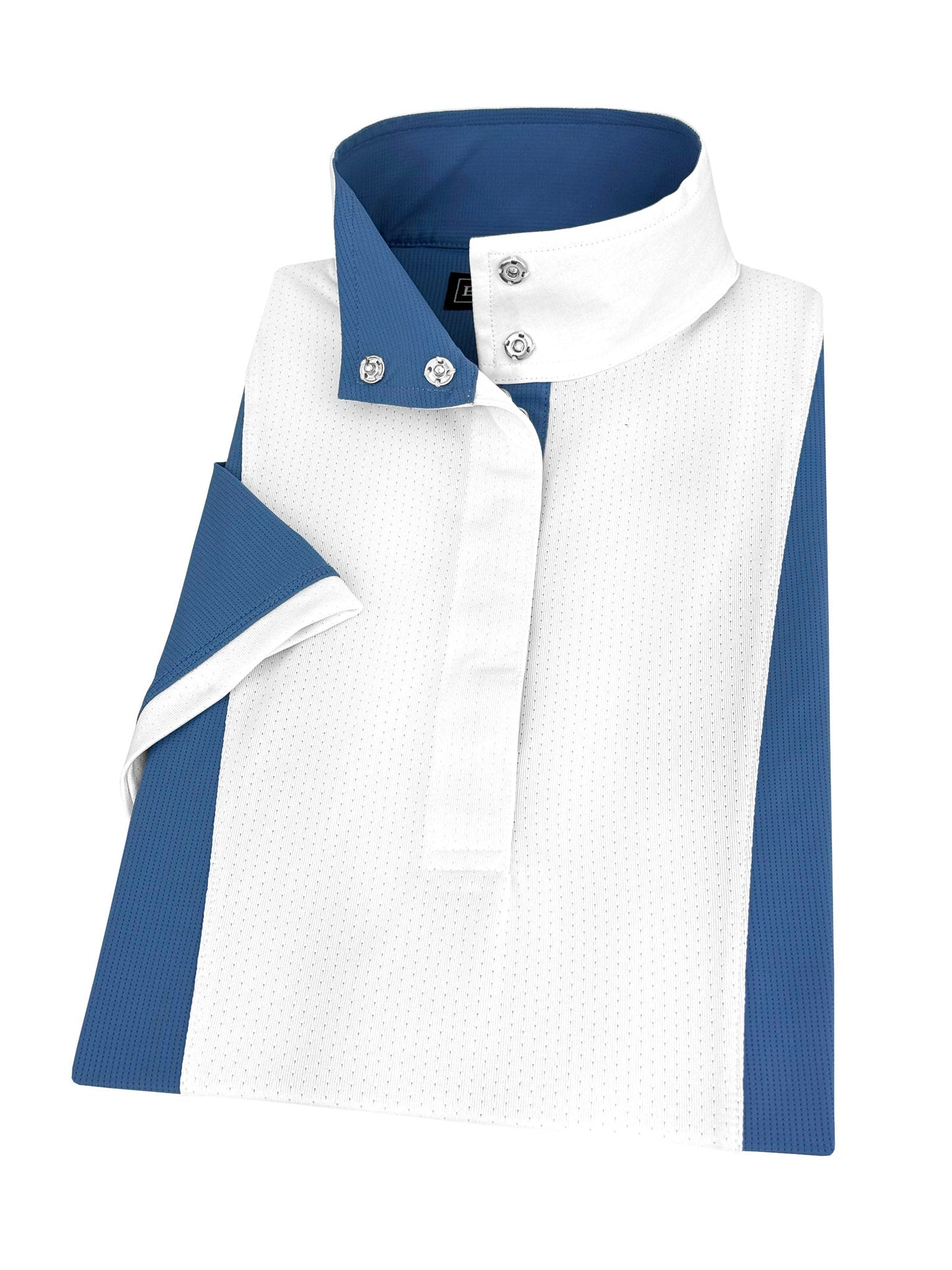 Essex Classics  Girls "Luna II" Blue Self-Trim Short Sleeve Performance Show Shirt