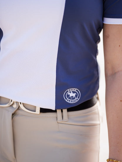 Essex Classics  Ladies "Luna II" Marine Blue Self-Trim Short Sleeve Performance Show Shirt