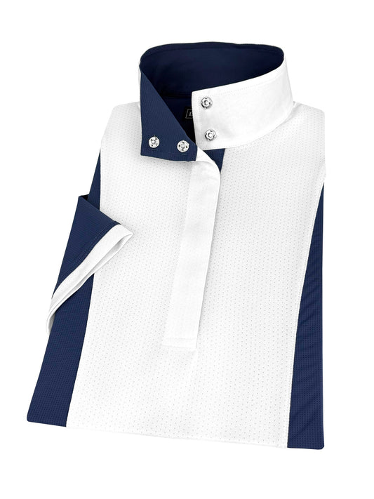 Essex Classics  Ladies "Luna II" Marine Blue Self-Trim Short Sleeve Performance Show Shirt