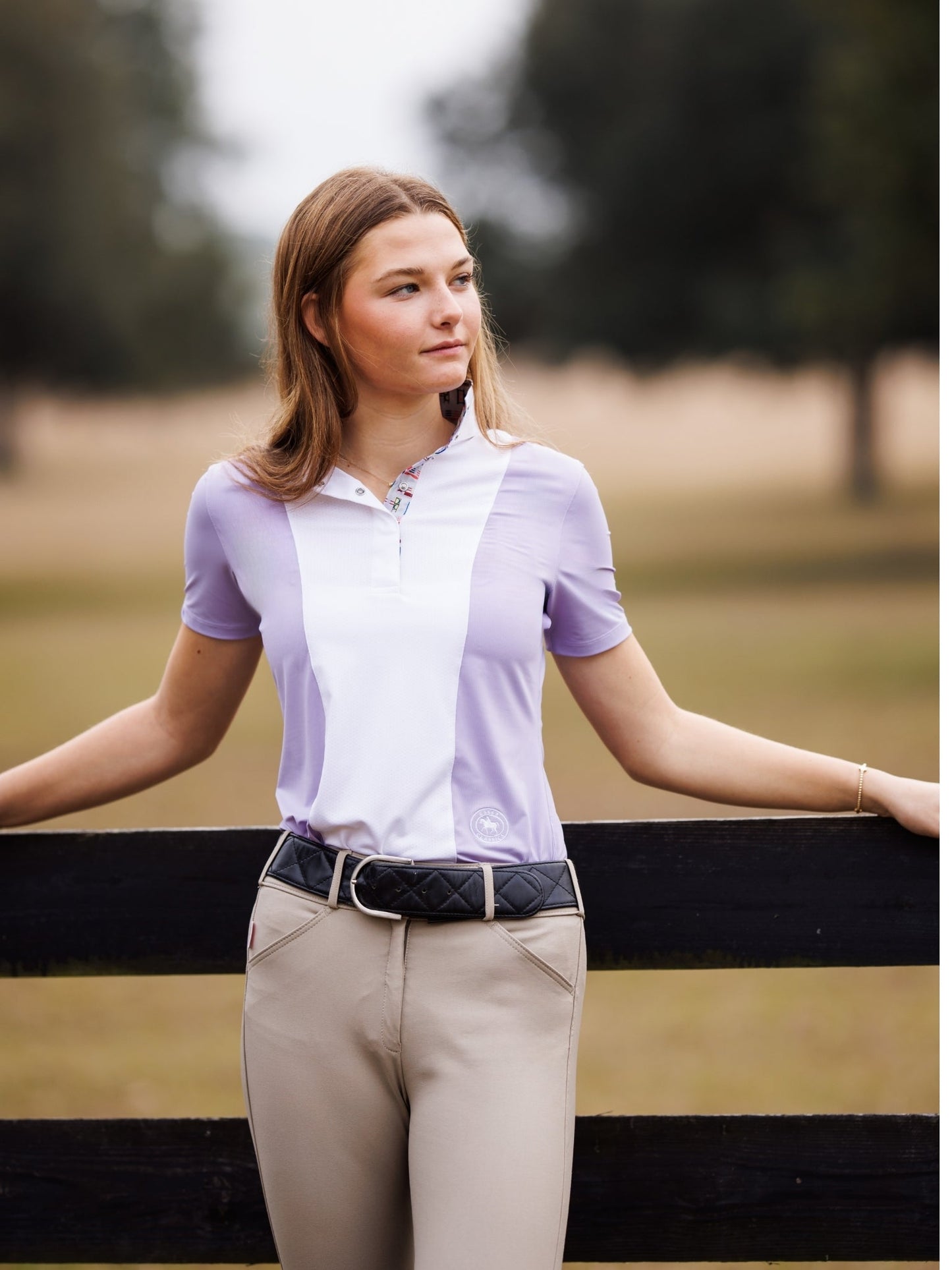Essex Classics  Ladies "Luna II" Lavender with Jumper Classic Short Sleeve Performance Show Shirt