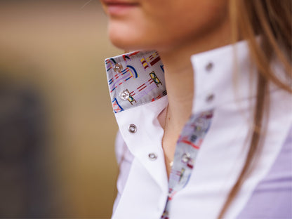 Essex Classics  Ladies "Luna II" Lavender with Jumper Classic Short Sleeve Performance Show Shirt