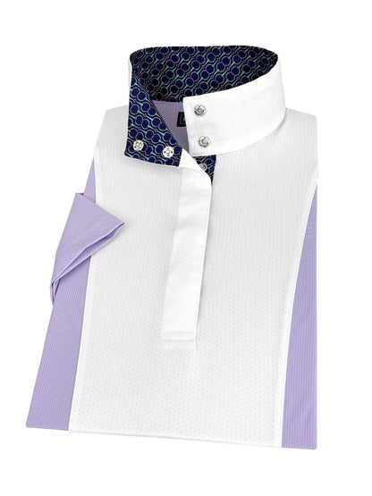 Essex Classics  Girls "Luna II" Lilac Short Sleeve Performance Show Shirt with Bits Trim