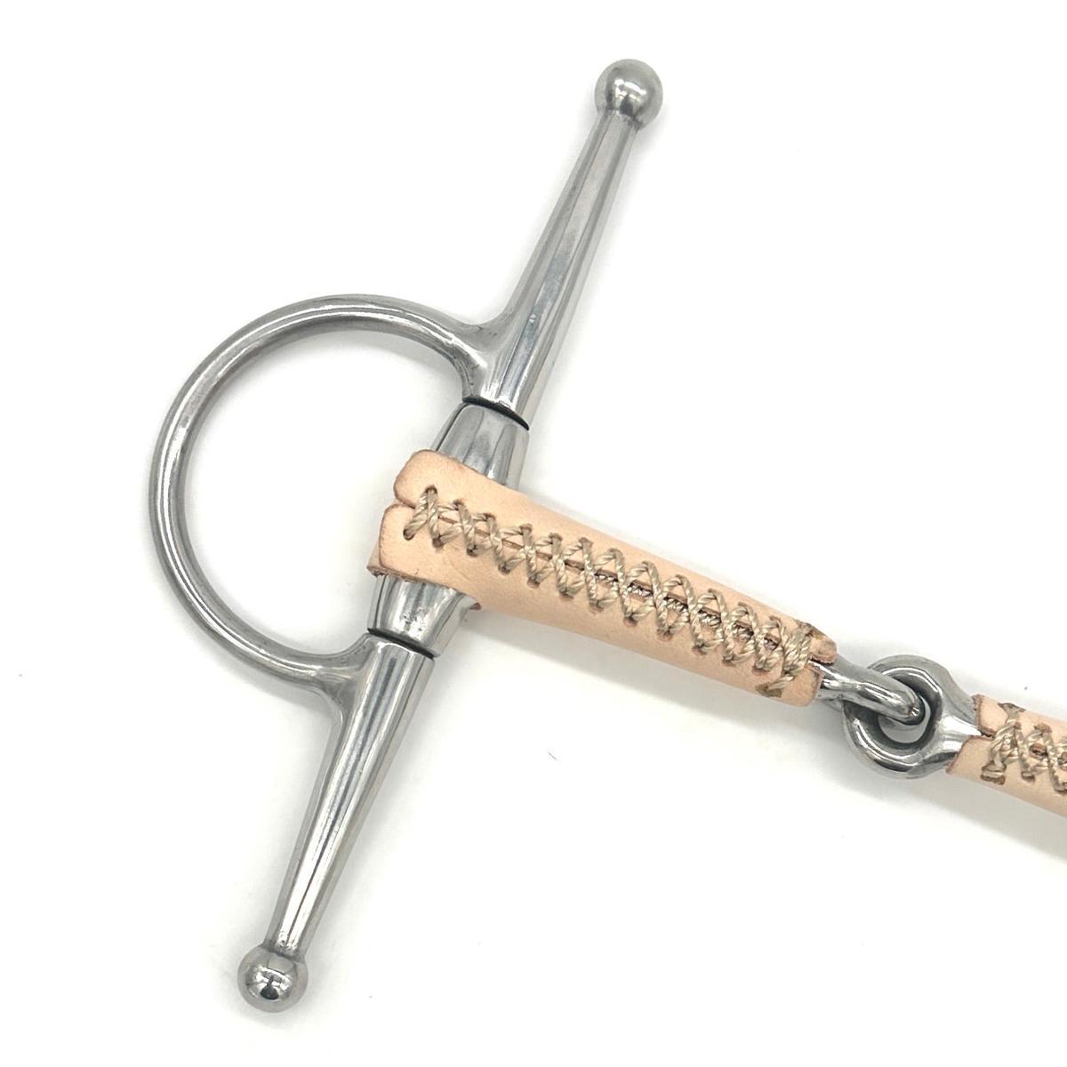 Jake Adams Single Jointed Leather Covered Full Cheek Bit