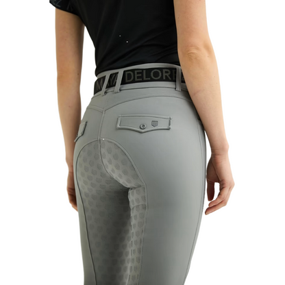 Maya Delorez Logo Webbing Belt-Black-Model Back View