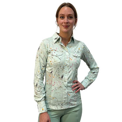 Dapplebay  Dragonfly Meadow Button Down Western Shirt