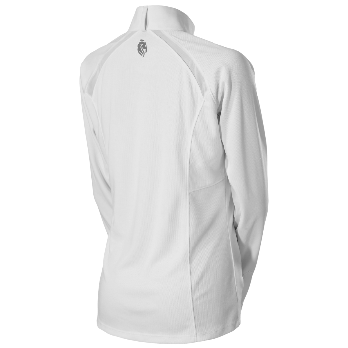 Equinavia Women's Ingrid Long Sleeved Show Shirt back view in white