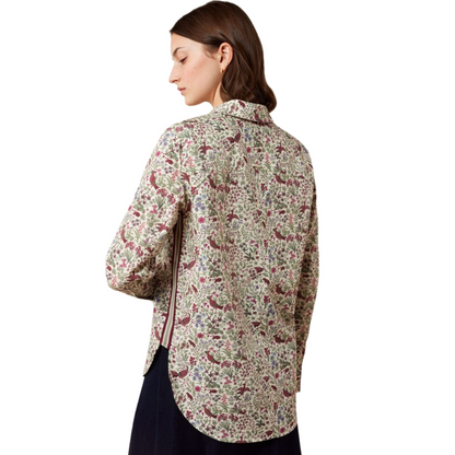 Ariat Women's Wolseley Long Sleeve Shirt model view in Bird Print