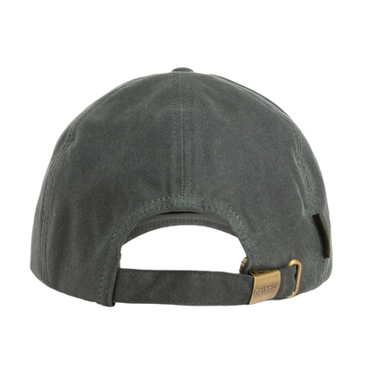 Barbour Wax Sports Cap, Sage, back view