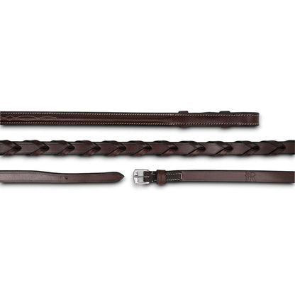 AJR Fancy Square Raised Laced Leather Rein