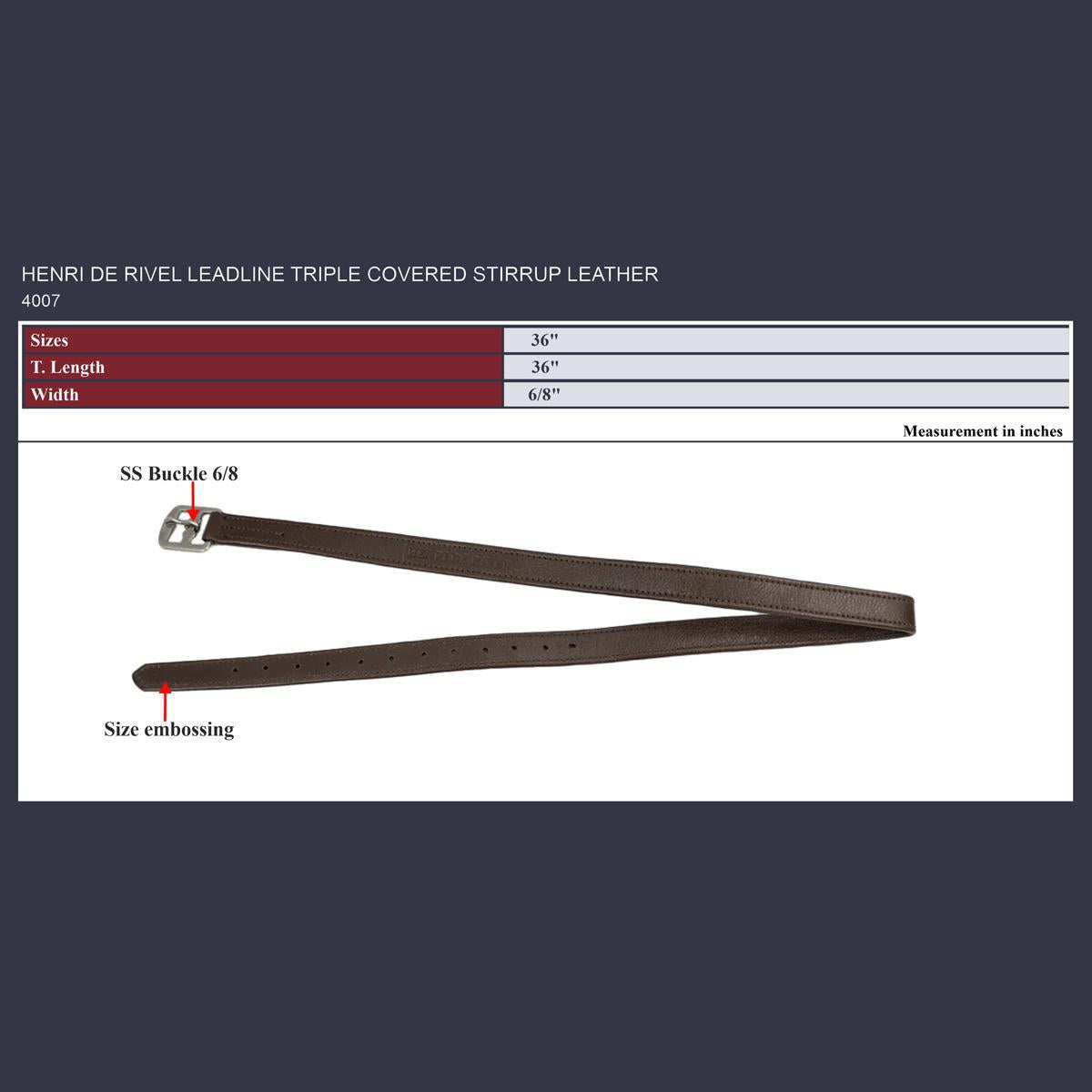 HDR Leadline Triple Covered Stirrup Leathers