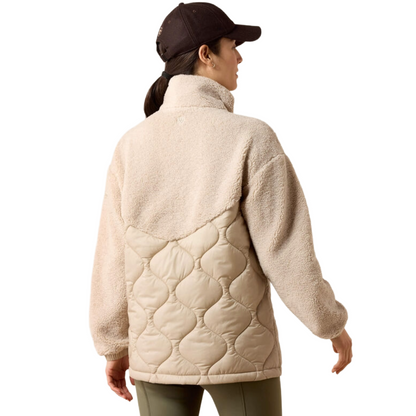 Ariat Women's Sherpuff Jacket model view in Chateau Grey