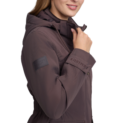 LeMieux Women's Heritage Beatrice Waterproof Coat-Cocoa-sleeve view