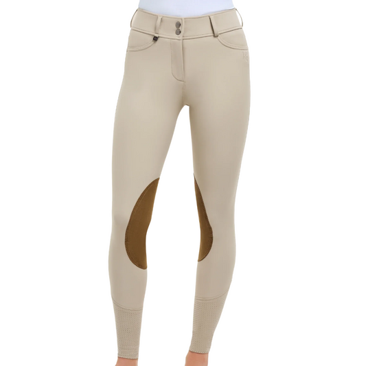 RJ Classics Women's Olivia Knee Patch Breeches-Sand-Front View