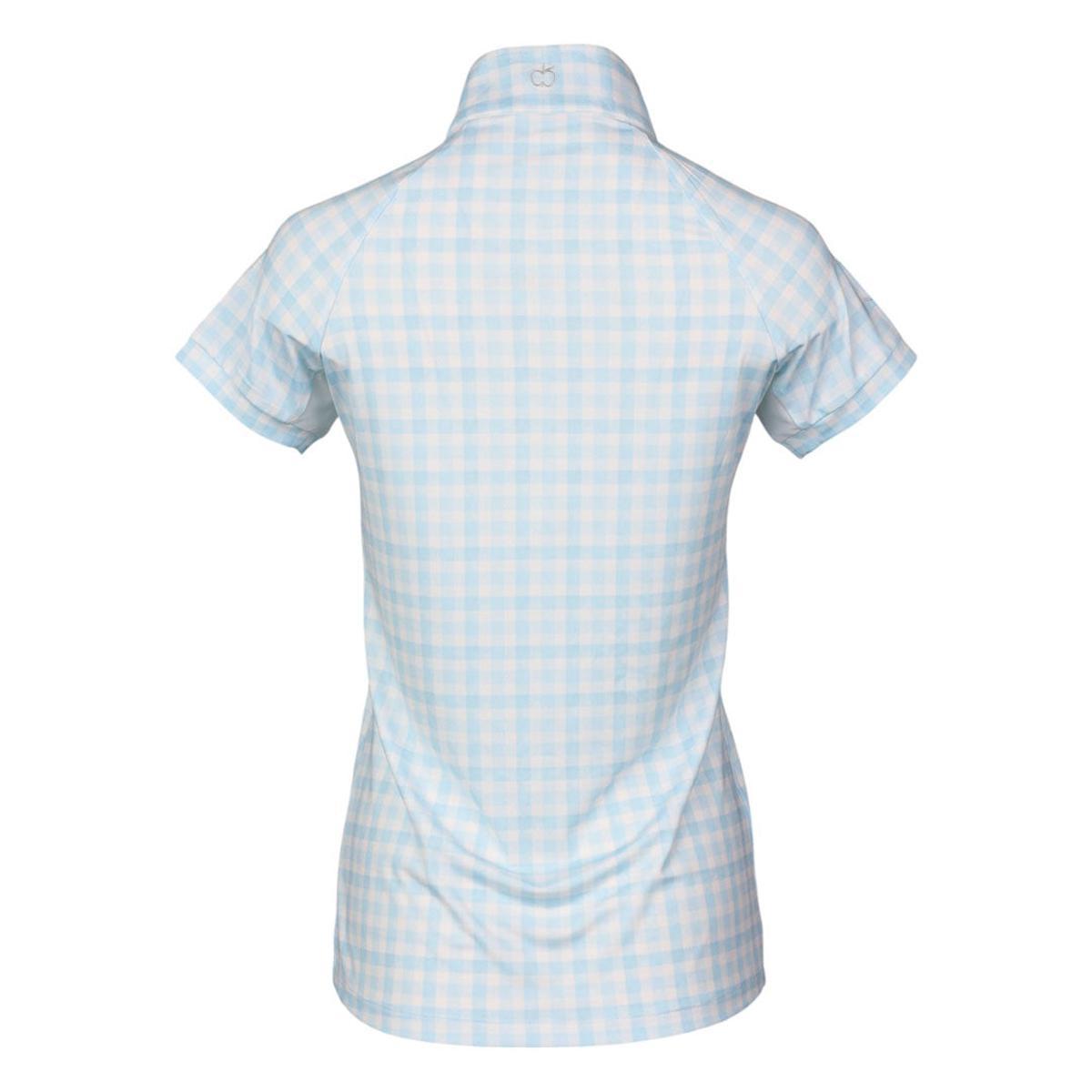 Dapplebay Gingham 1/4 Zip Short Sleeve Riding Top
