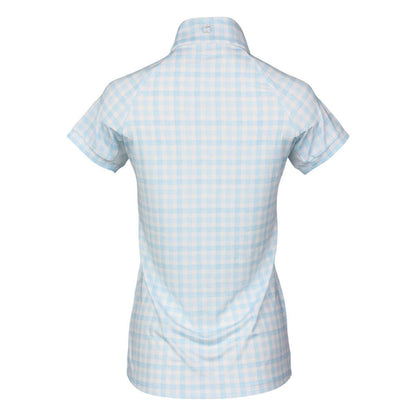 Dapplebay Gingham 1/4 Zip Short Sleeve Riding Top