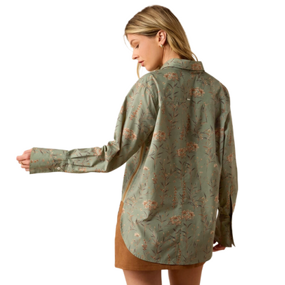Ariat Women's Wolseley Long Sleeve Shirt model view in Botanical 