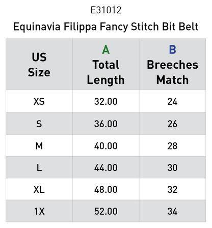 Equinavia Filippa Fancy Stitch Bit Belt
