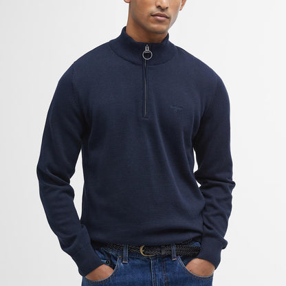 Barbour Men's Cotton Half Zip Knitted Jumper