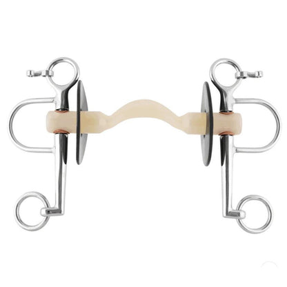 Herm Sprenger NATHE Pelham Soft Mullen Mouth Bit with Port
