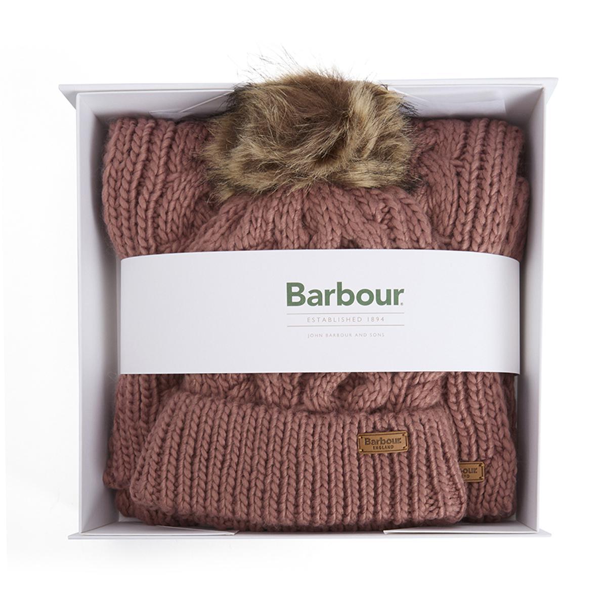 Barbour Penshaw Beanie & Scarf Gift Set
