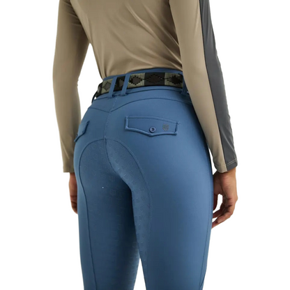 Maya Delorez Women's Half Seat Compression Breeches-Dusty Blue-Seat View