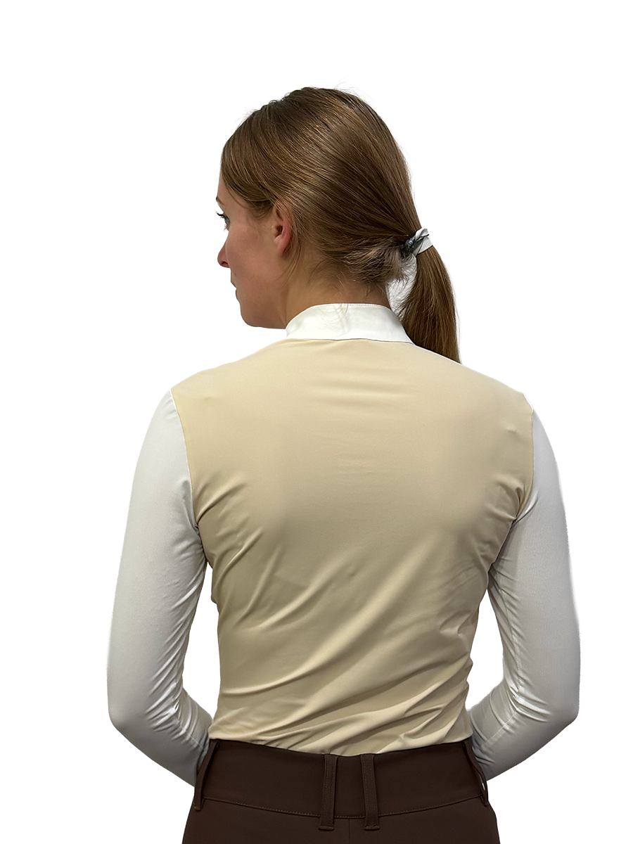 Cavalleria Toscana RG Women's Long Sleeve With Perforated Insert Competition Shirt