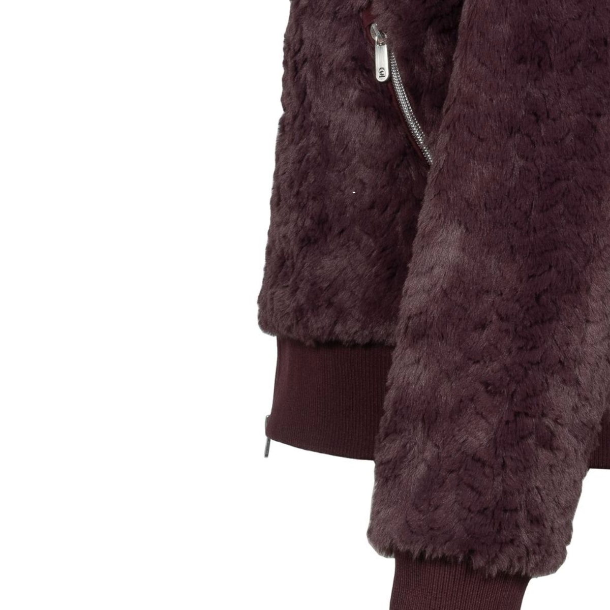 Cavallo Women's Cavaldea Mink Fleece Jacket-Dusty Plum-Cuff View