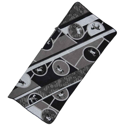 Urban Equestrian  Adina -  Equestrian Motif Shawl in Charcoal Wrap
