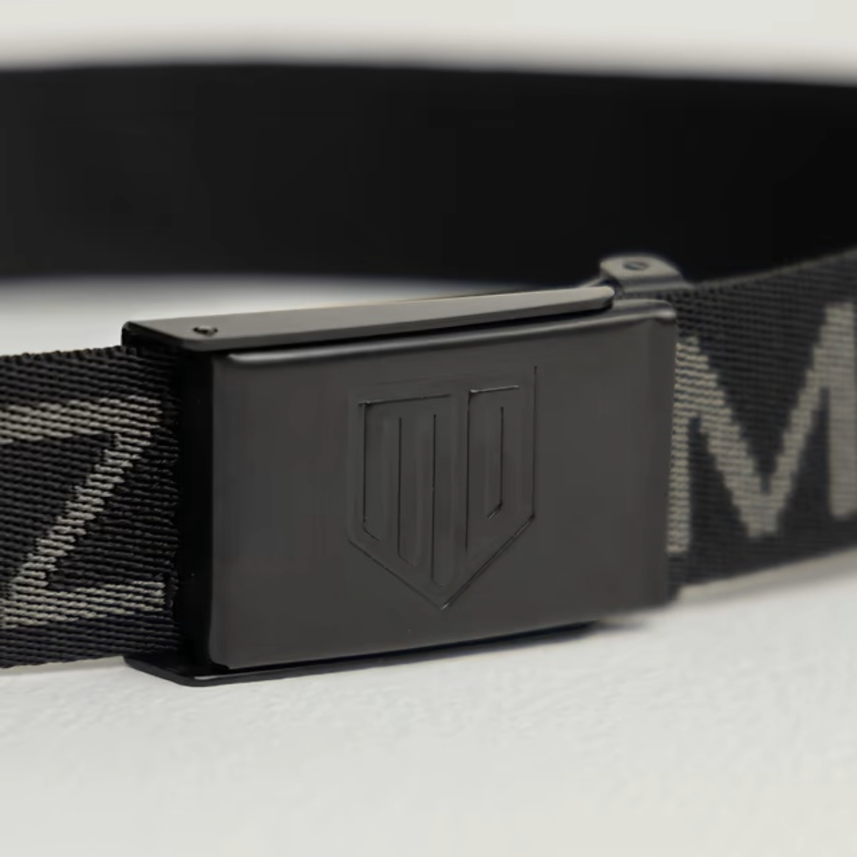 Maya Delorez Logo Webbing Belt-Black-Buckel View