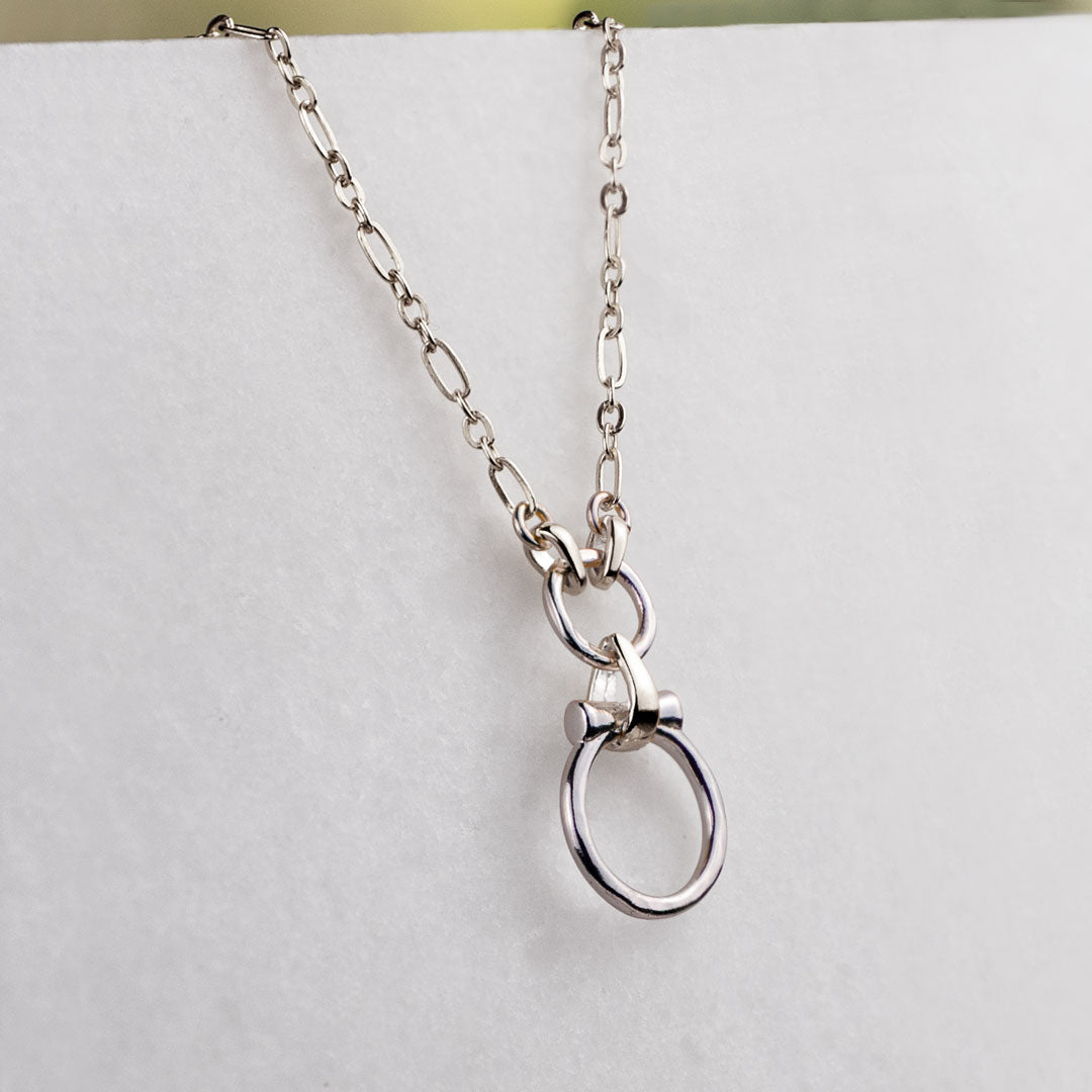 Urban Equestrian  Aikon - Equestrian Horse Bit Necklace in Silver