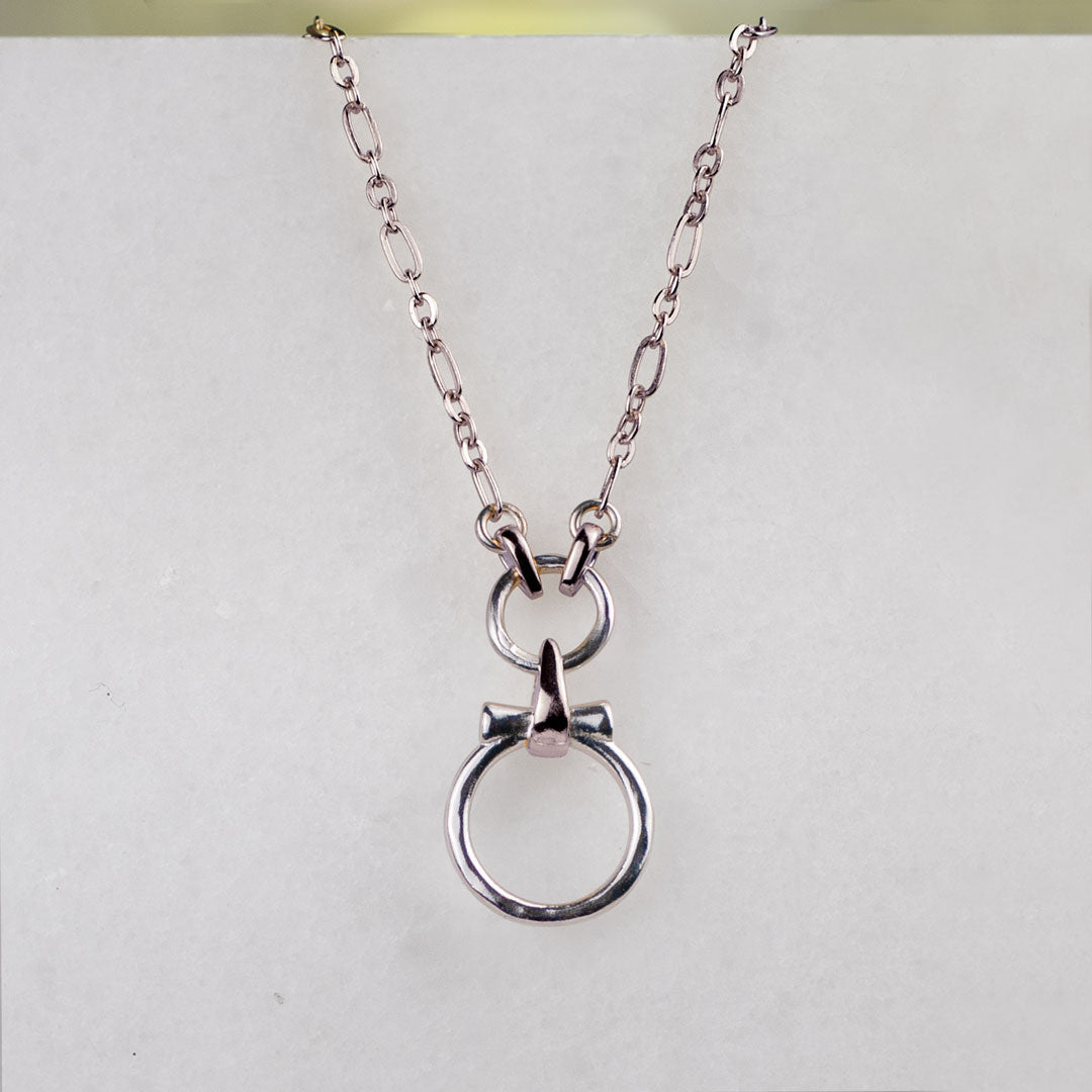 Urban Equestrian  Aikon - Equestrian Horse Bit Necklace in Silver